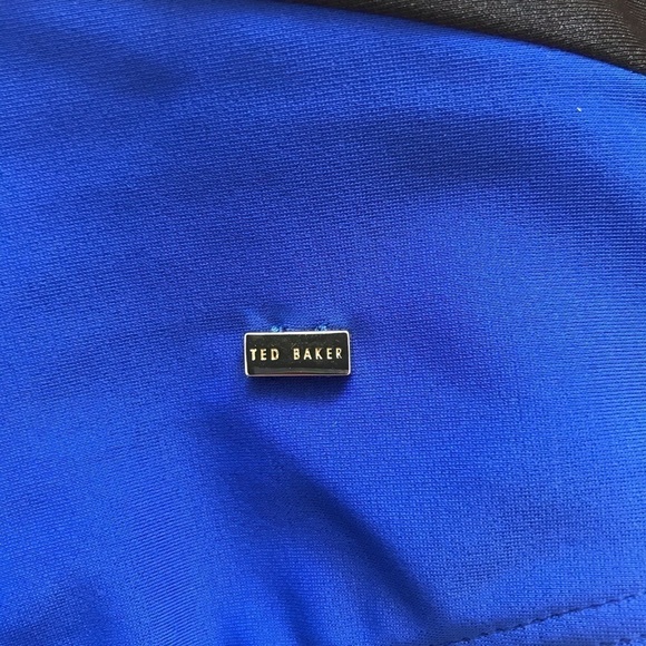 NEW NWT TED BAKER Ralinda halter one piece swimsuit size 12 cobalt blue plunge - Picture 7 of 10